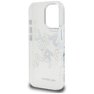 7. Karl Lagerfeld IML Sketched Graphic Case für iPhone 16 Pro – Transparent