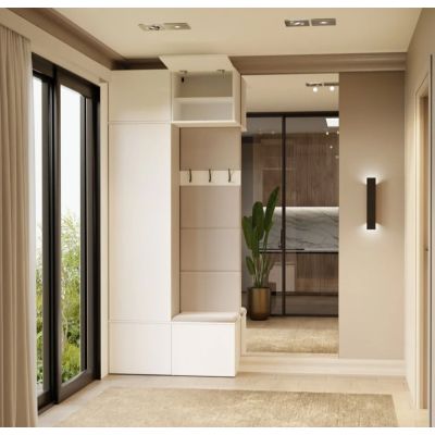 4. Garderobe HAGA II 1SZ1W Weiß