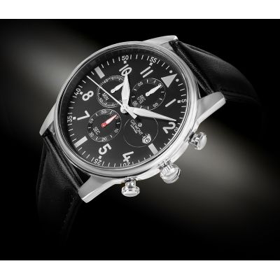 2. Giewont Chronograph Saphir Schwarz Silber Herrenuhr GW5630-A2