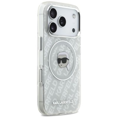 4. Karl Lagerfeld IML Karl Head Logo MagSafe Case für iPhone 17 Pro - Grau