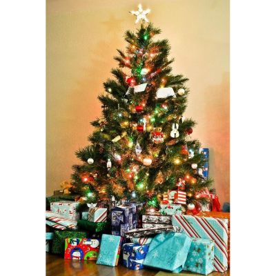 3. Weihnachtsbaumbeleuchtung, 120 LED-Lichterkette, mehrfarbig