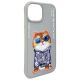 7. Nimmy Glasses Cool Cat iPhone 15 Hülle - Grau