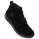 8. Damen-Lederstiefeletten aus schwarzem Veloursleder Rieker Z0022-00