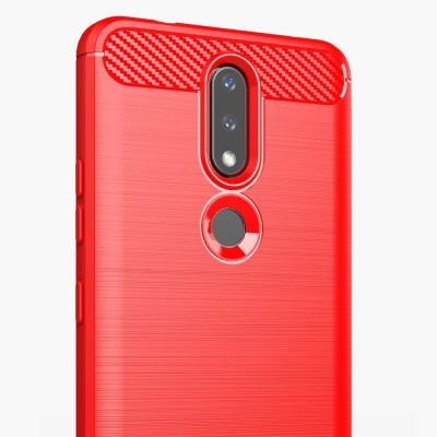 10. Carbon Case Flexibel Handyhülle TPU Schutzhülle für Nokia 2.4 schwarz