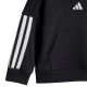 14. adidas Essentials Jogginghose mit 3 Streifen, Fleece-Hoodie, Trainingsanzug für Kinder, Schwarz JD6484