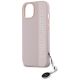 6. Karl Lagerfeld Saffiano Rhinestones & Charm Hülle für iPhone 15 / 14 / 13 – Rosa
