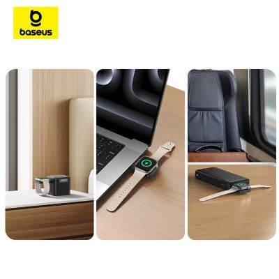 9. Baseus MagPro 2,5W magnetisches induktives Ladegerät für Apple Watch - Schwarz