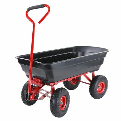 AWTOOLS Gartenwagen / 4-Rad-Kipper 75L