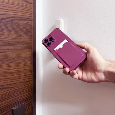 7. Card Armor Case Cover für iPhone 11 Pro Max Card Wallet Silikon Air Bag Armor Pink