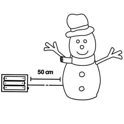 3. Dekorative Schneemannfigur mit 40 LEDs, Höhe: 40 cm, Acryl