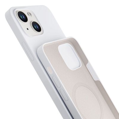 5. 3mk Hardy Silikon-MagCase für iPhone 14 Plus – Weiß