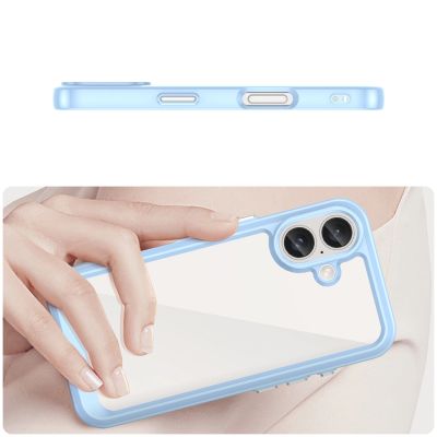 4. Outer Space Case mit Gelrahmen für iPhone 16 Plus – blau