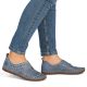 5. Rieker M2852-12 Damen-Lederschuhe mit durchbrochenem Muster, blau