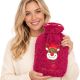 Weihnachts-Gummi-Wärmflasche 2L Rot