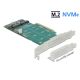 5. Delock PCI Express x8 Karte 2 x interne NVMe M.2 Key M - Bifurkation - Speicherkontroller - M.2 NVMe Karte - PCIe 4.0 x8