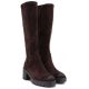 4. Damen-Wildlederstiefel mit Warmfutter in Schokoladenbraun Vinceza 58332