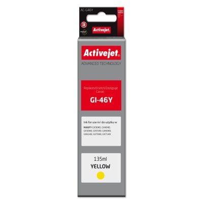 Activejet AC-G46Y Tintenflasche (Ersatz für Canon GI-46Y; Supreme; 135 ml; gelb)