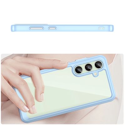 4. Outer Space Case Silikonhülle mit Gelrahmen für Samsung Galaxy S24 FE – blau