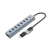 Conceptronic HUBBIES21G USB 3.2 Gen 1 (3.1 Gen 1) Typ-A Hubs und USB-Sticks mit 5000 Mbit/s, Grau