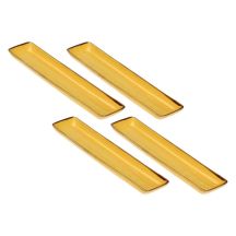 Set mit 4 rechteckigen Concerto Ocra Tabletts – Gelb, 32 x 8 cm