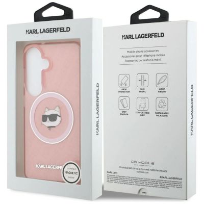 8. Karl Lagerfeld IML Repeated Choupette MagSafe Hülle für Samsung Galaxy S26 Plus - Pink