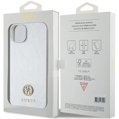 8. Guess GUHCP15MPS4DGPS iPhone 15 Plus 6,7" Silber/Silber Hardcase Strass Metall Logo