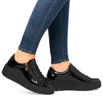 15. Rieker W N2501-00 schwarze Keilschuhe