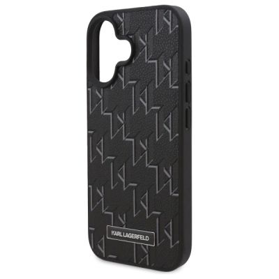 6. Karl Lagerfeld Hot Stamp Magsafe Hülle für iPhone 16 – Schwarz