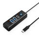 Orico PWC2U-C3 3-Port-USB-Hub (2x USB-A 3.0, 1x USB-C 3.0, 1 m Kabel) – Schwarz