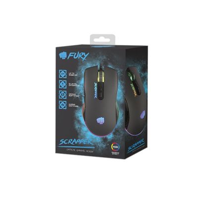 6. FURY SCRAPPER 6400DPI RGB-GAMING-MAUS NFU-1699