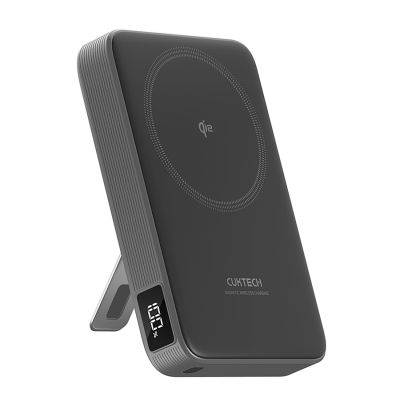 2. Cuktech WPB100 10000 mAh Qi2 Magnetische Powerbank 30W mit Ständer - Schwarz