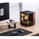 2. Jonsbo TK-0 PC-Gehäuse, Mini-Tower, Mini-ITX, gehärtetes Glas, Holz – schwarz