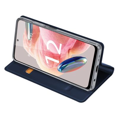 5. Dux Ducis Skin Pro Hülle für Xiaomi Redmi Note 12 Flip Card Wallet Stand Blau
