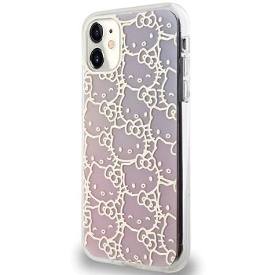 2. Hello Kitty IML Gradient Electrop Crowded Kitty Head Hülle für iPhone 11 / Xr – Pink