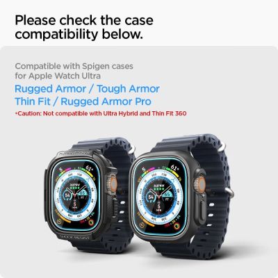 6. Spigen Glas.tR EZ Fit Panzerglas für Apple Watch Ultra / Ultra 2 (49 mm) - 2 Stk.