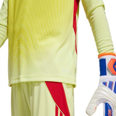 8. adidas Tiro 25 Competition Langarm-Torwarttrikot für Kinder, Gelb und Rot, KJN2020