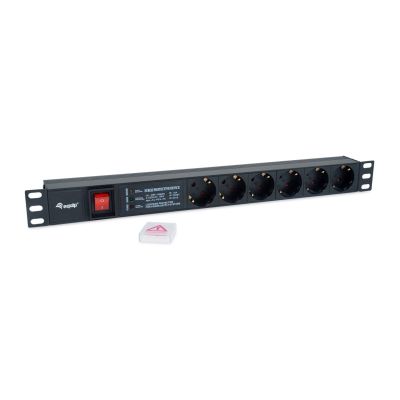 2. Equip 333317 PDU Stromverteilungseinheit 6 x Netzwerksteckdose 1U