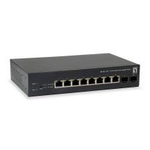 LevelOne GEP-1051 Switch - Intelligent - 8 x 10/100/1000 (PoE+) + 2 x Gigabit SFP - Desktop, Rackmontage - PoE+ (70W)