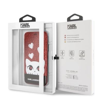 5. Karl Lagerfeld Valentine iPhone X/XS Hülle - Rot