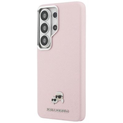 2. Karl Lagerfeld Saffiano KC Metal Logo MagSafe Hülle für Samsung Galaxy S26 Ultra - Pink