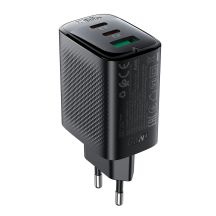Acefast A108 GaN PD 67W 2xUSB-C 1xUSB-A Wandladegerät - Schwarz