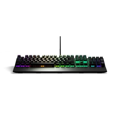 2. SteelSeries Apex 5 Gaming-Tastatur, US-Layout, kabelgebunden, Schwarz SteelSeries Apex 5 Gaming-Tastatur Hybride blaue mechanische Gaming-Schalter garantiert für 20 Millionen Tastenanschläge, intelligentes OLED-Display