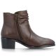 2. Braune Damen-Ankle-Boots aus Leder mit Blockabsatz, Modell Rieker 73953-27