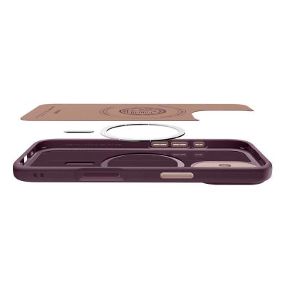 9. Spigen Nano Pop Mag MagSafe Hülle für iPhone 17 – Burgunderrot