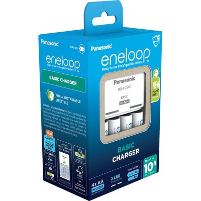 2. PANASONIC BASIC LADEGERÄT + 4x AA ENELOOP 2000 mAh