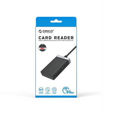 12. Orico CL4D-A3 USB-A 3.0 SD microSD CF MS 5 Gbit/s Speicherkartenleser – Schwarz und Silber