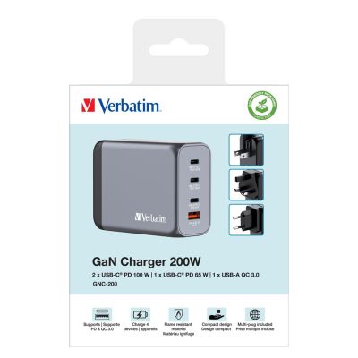 7. GNC-200 GAN Ladegerät 4 Anschlüsse 200W/USB A/C (EU/UK/US)