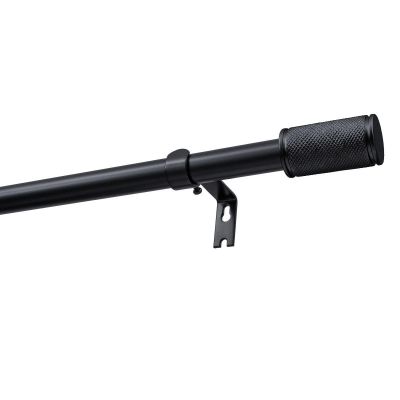 Ausziehbare einfache Gardinenstange Ø 19 mm GAMA schwarz 140–220 cm KOWALSKI