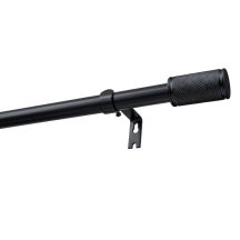 Ausziehbare einfache Gardinenstange Ø 19 mm GAMA schwarz 140–220 cm KOWALSKI