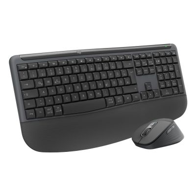 3. Logitech Signature Comfort Plus Combo MK880 Business Tastatur und Maus inklusive, universeller USB- und Bluetooth-Anschluss, QWERTZ-Tastatur, deutsches Graphit-Design